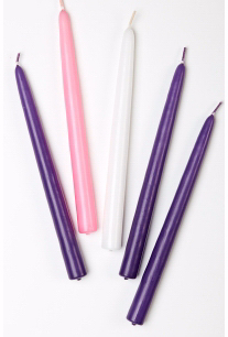 Advent Candle Set-3 Purple/1 Pink/1 White (10